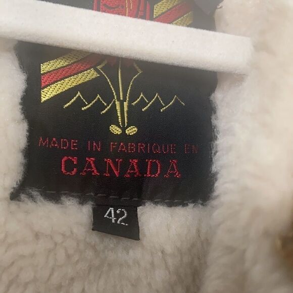 Canada Mens Corduroy Shearling Jacket 42 - Picture 10 of 10